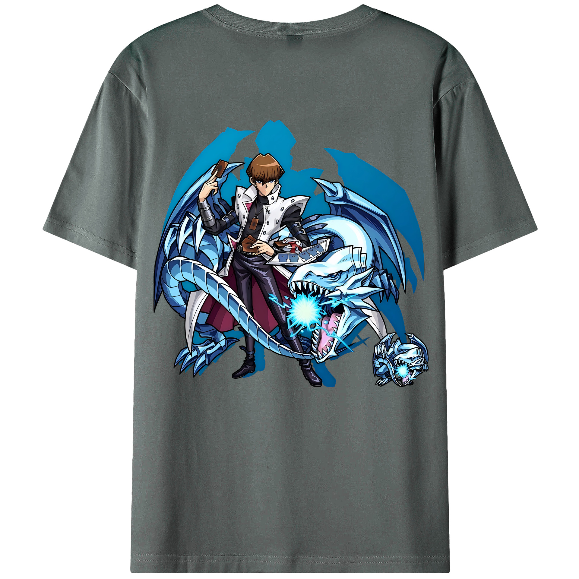（画像用） 遊☆戯☆王 Yu-Gi-Oh! 綿100％ メンズ半袖Tシャツ（バックプリント） 通気性